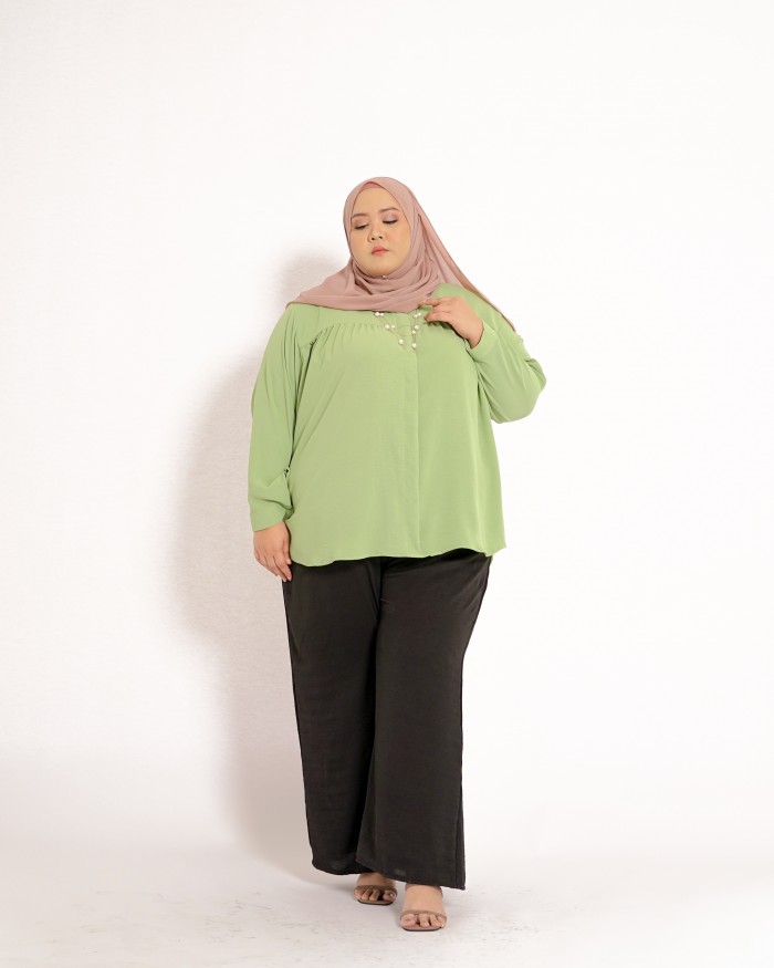 Farra Ruffle Top (Pistachio)