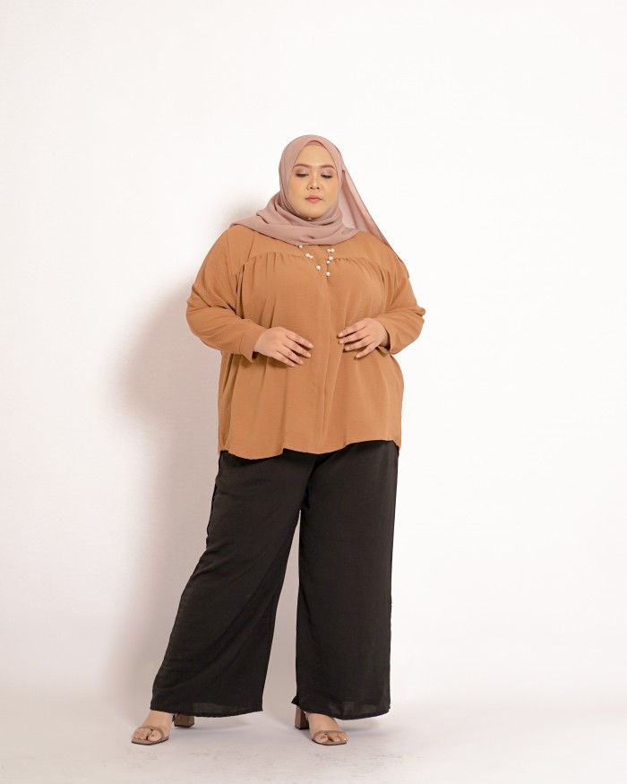 Farra Ruffle Top (Caramel)