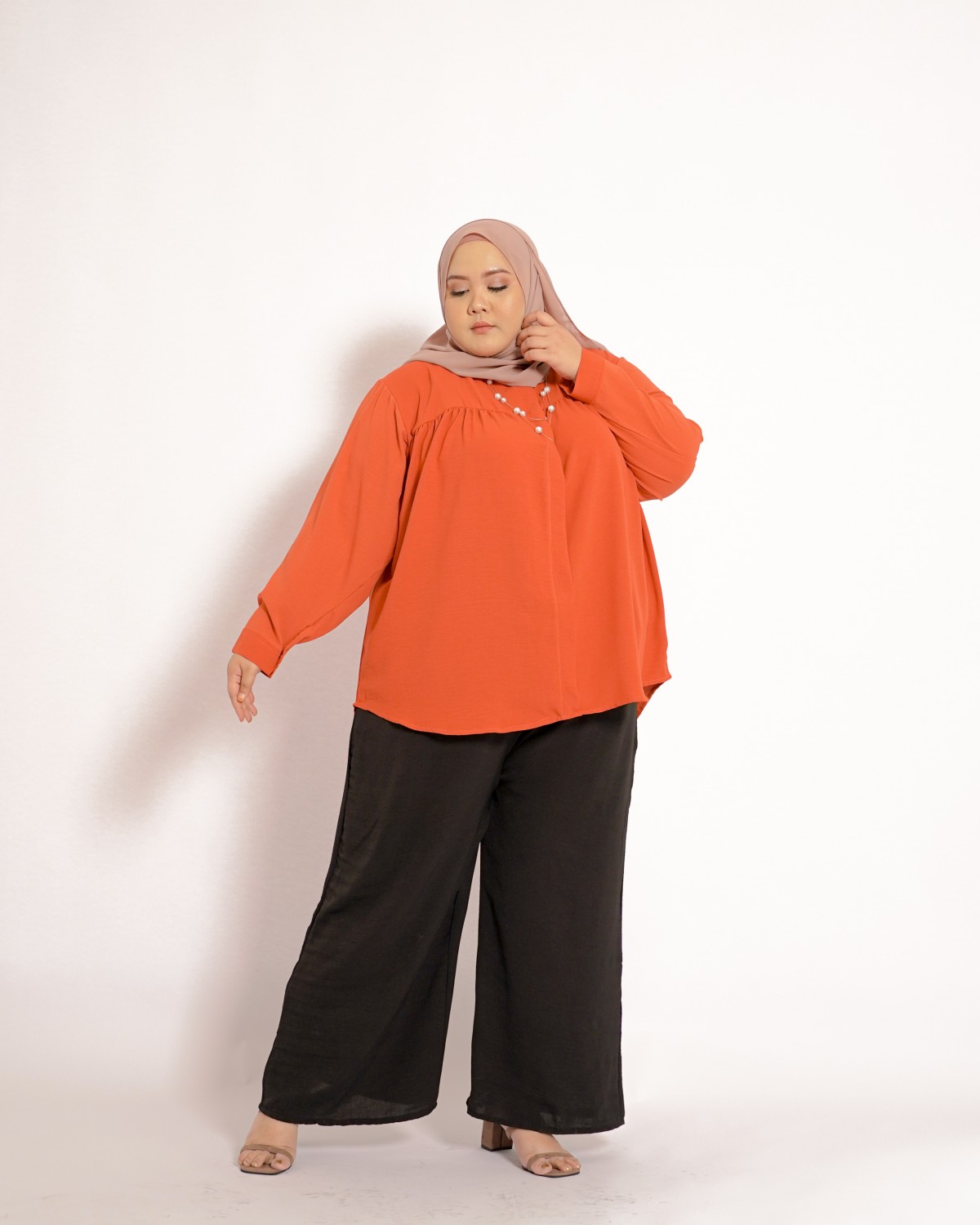 Farra Ruffle Top (Orange)