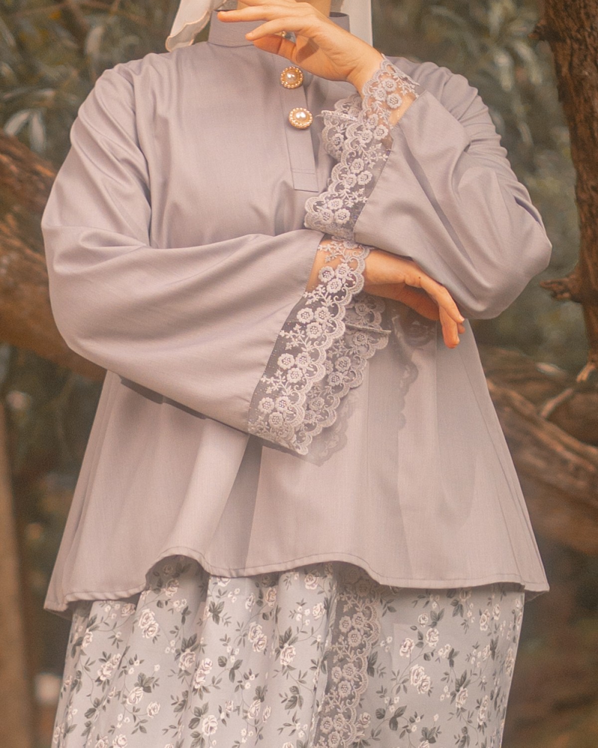 Nona Ajijah Kurung (Grey)