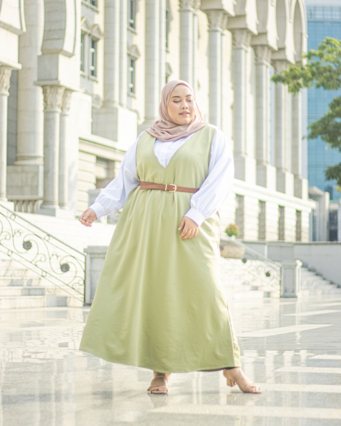 Moon-Na Korean Dress (Sage Green)