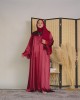 Habeeb Lace Abaya (Maroon)