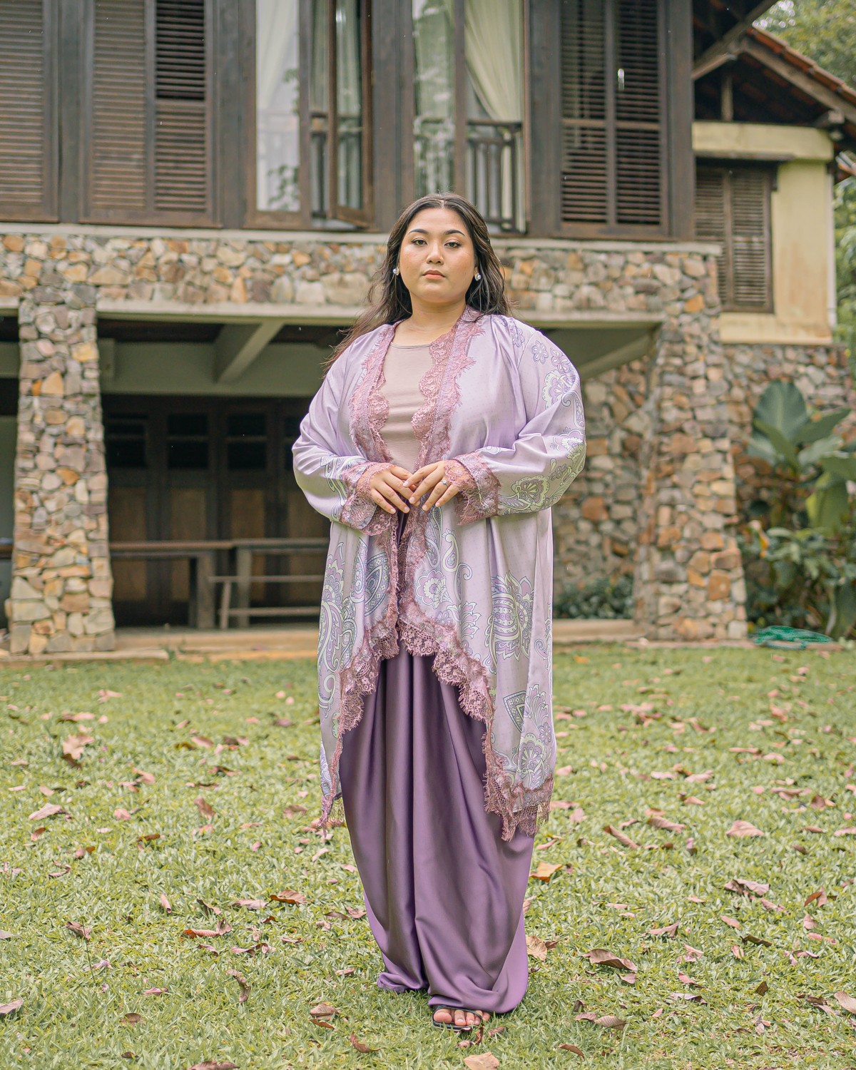 Dian Indrawardoyo Cardigan Pario (Lilac Yam)