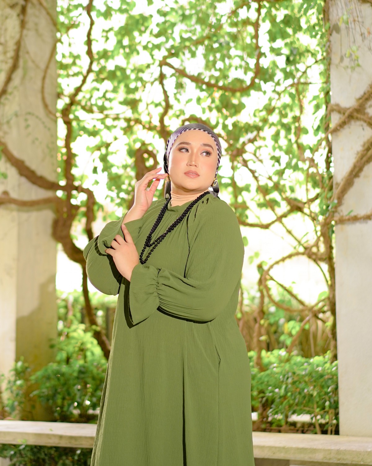 Larney Dress ( Dark Matcha)