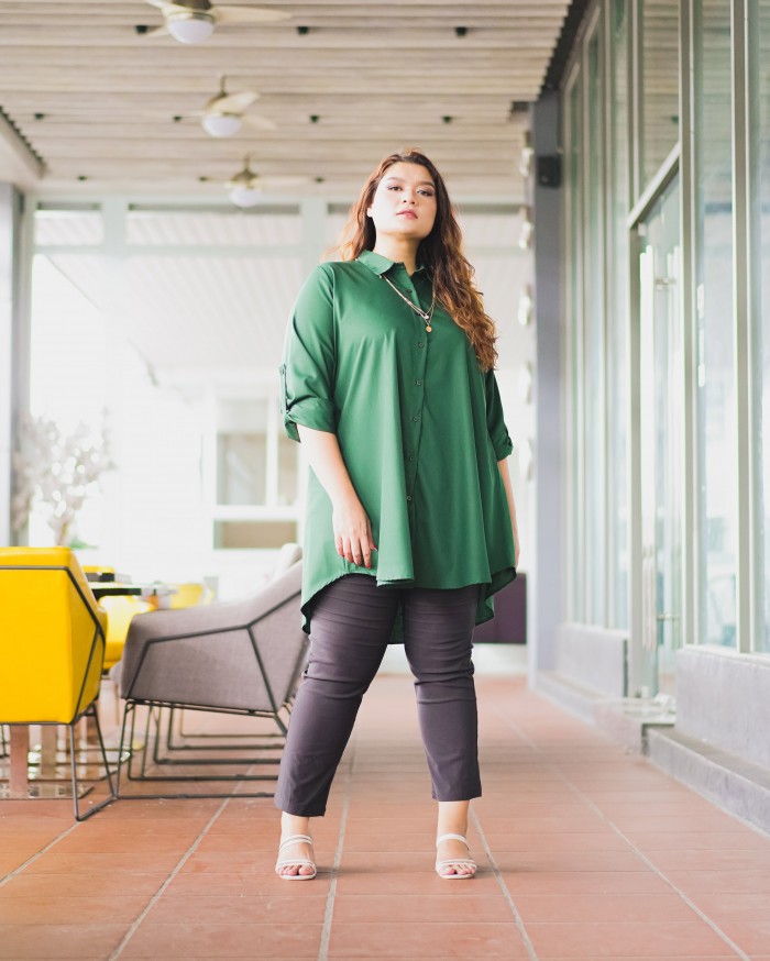 Nelly Long Shirt (Emerald)