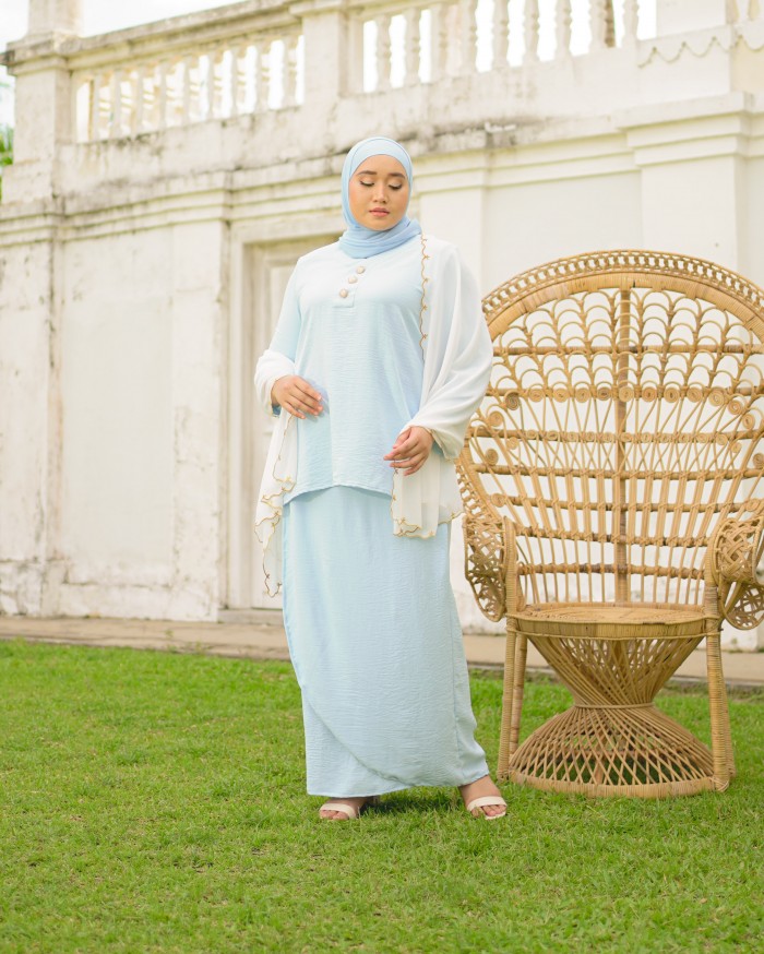 Nona Asiah Kurung Kedah (Baby Blue)