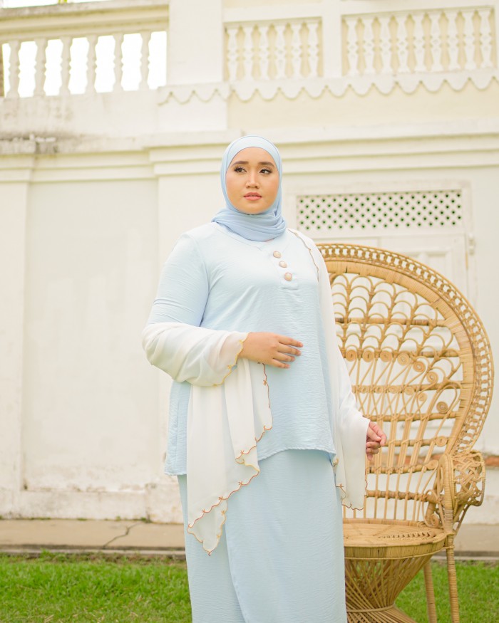 Nona Asiah Kurung Kedah (Baby Blue)
