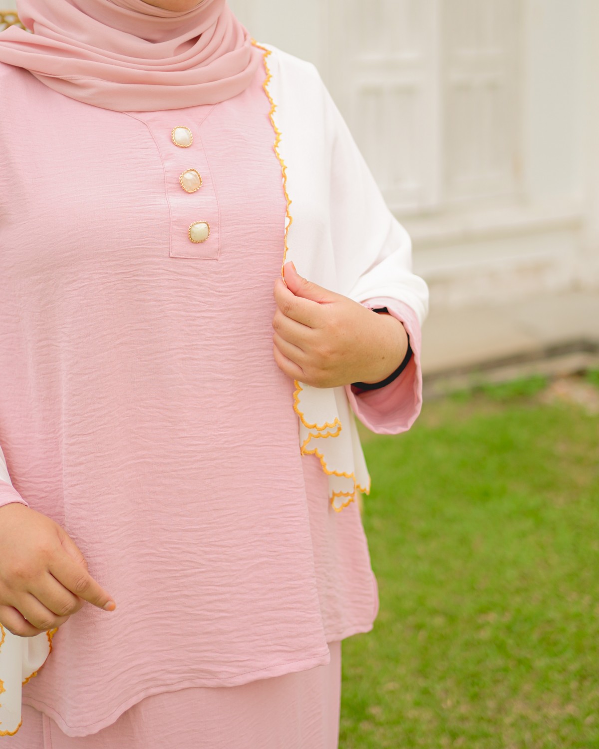 Nona Asiah Kurung Kedah (Soft Pink)