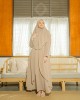 Balqeesh Abaya Khimar (Sandy Beige)