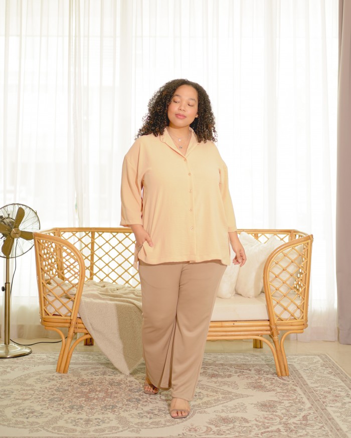 Naomi Baggy Shirt (Light Nude)