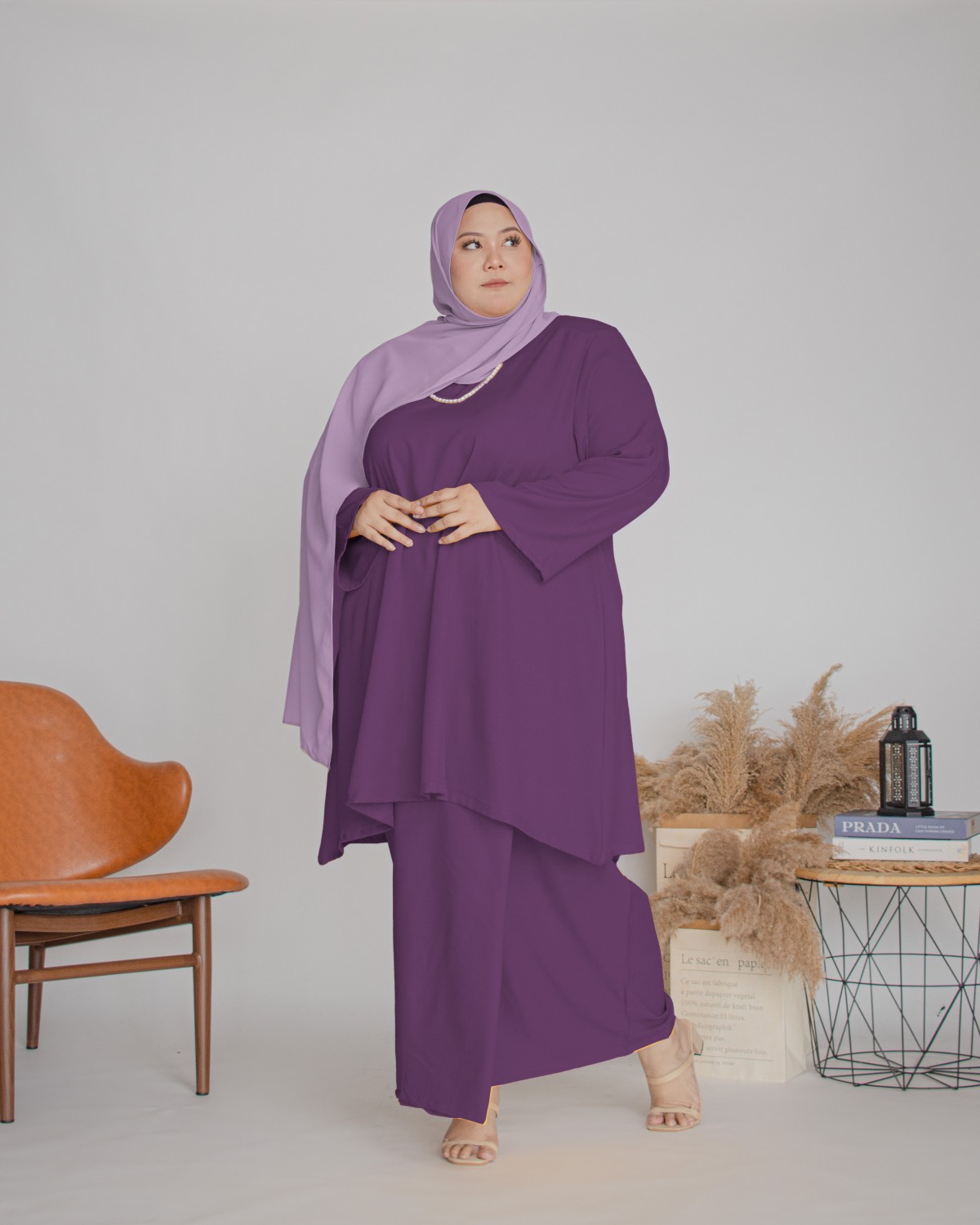 Amalin Riau Kurung (Purple)