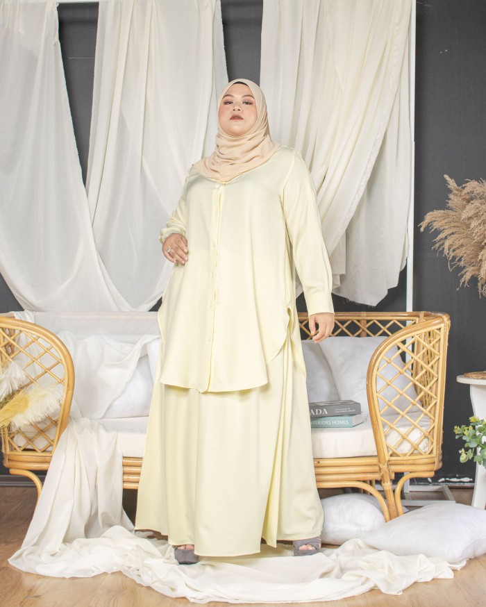 Dania Skirt Suit (Pale Yellow)