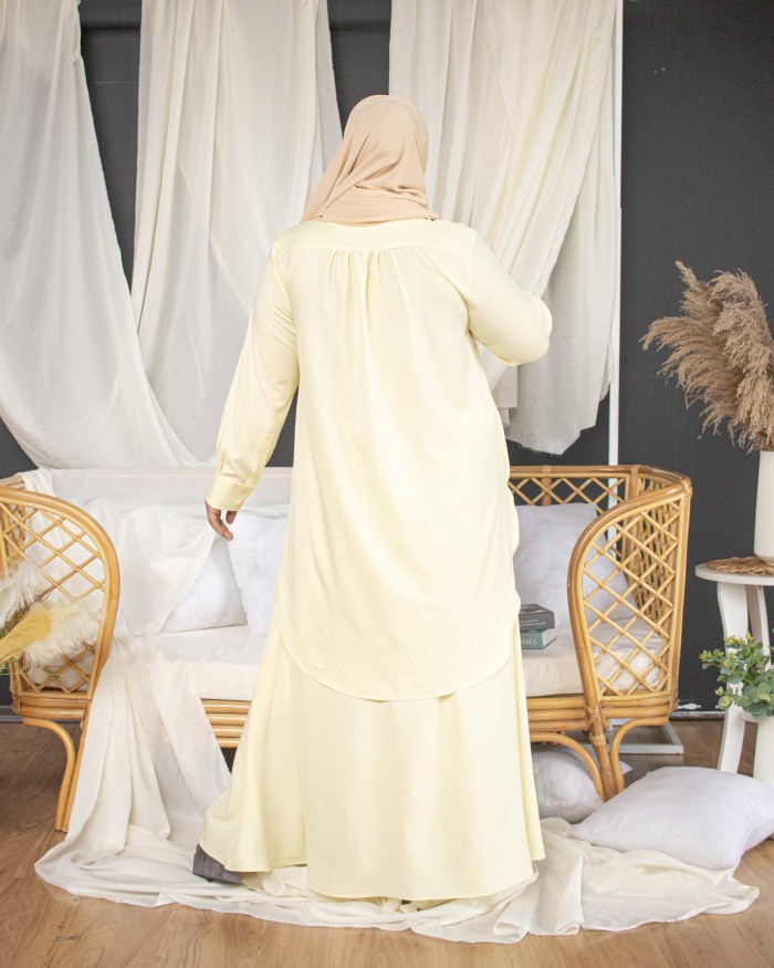 Dania Skirt Suit (Pale Yellow)