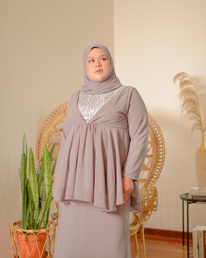 Safoura Luxe Peplum (Grey)