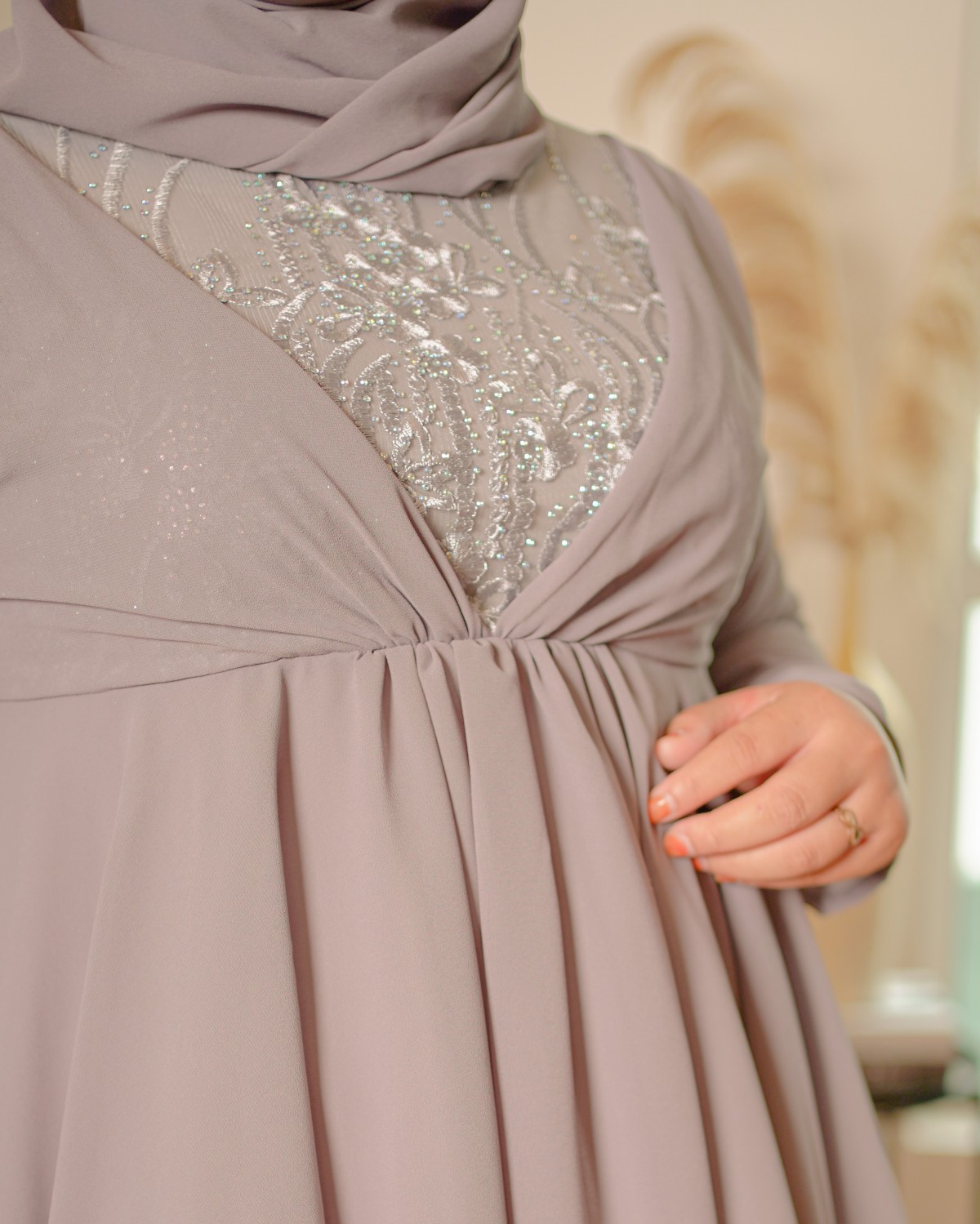 Safoura Luxe Peplum (Grey)