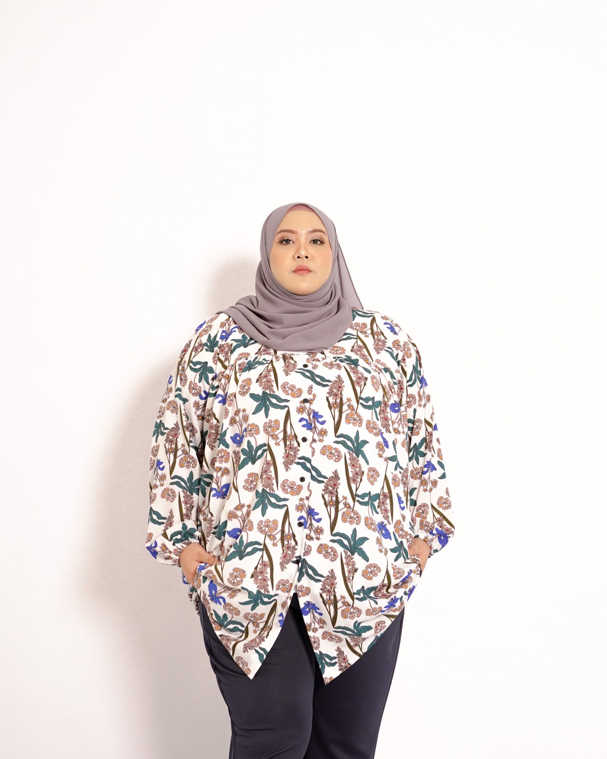 Tinie Cardi Tunic (Floral White)