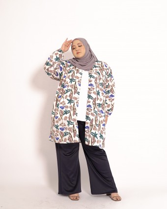 Tinie Cardi Tunic (Floral White)