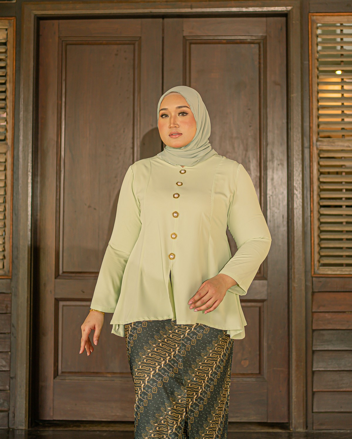 Dian Sumatrajoyo Batek Kurung (Mint Green)