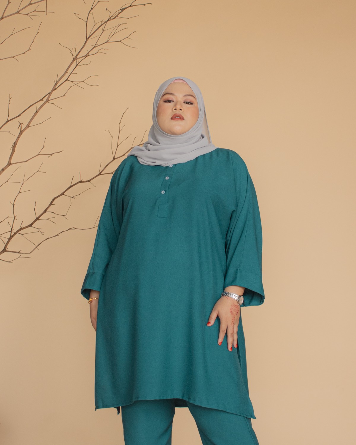 Waheeda Suit (Teal Green)