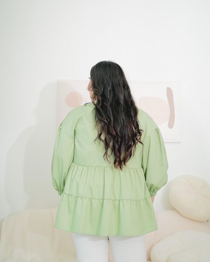 Taylor Tiered Top (Green Tea)