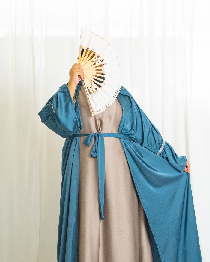 Aminna Abaya (Teal Blue)