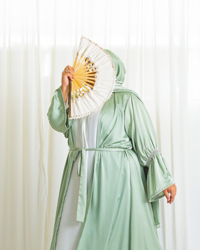 Aminna Abaya (Mint Green)
