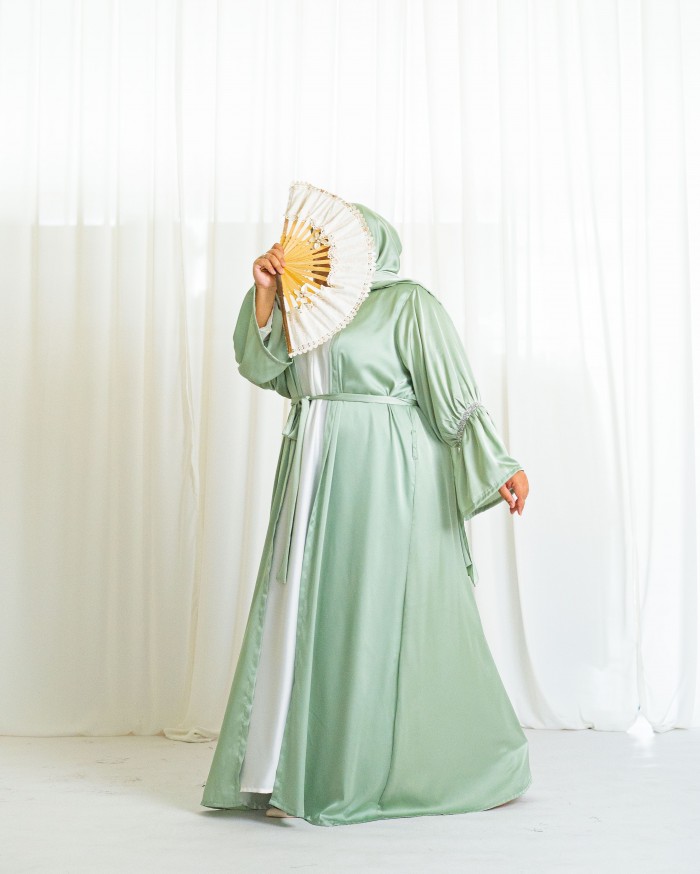 Aminna Abaya (Mint Green)