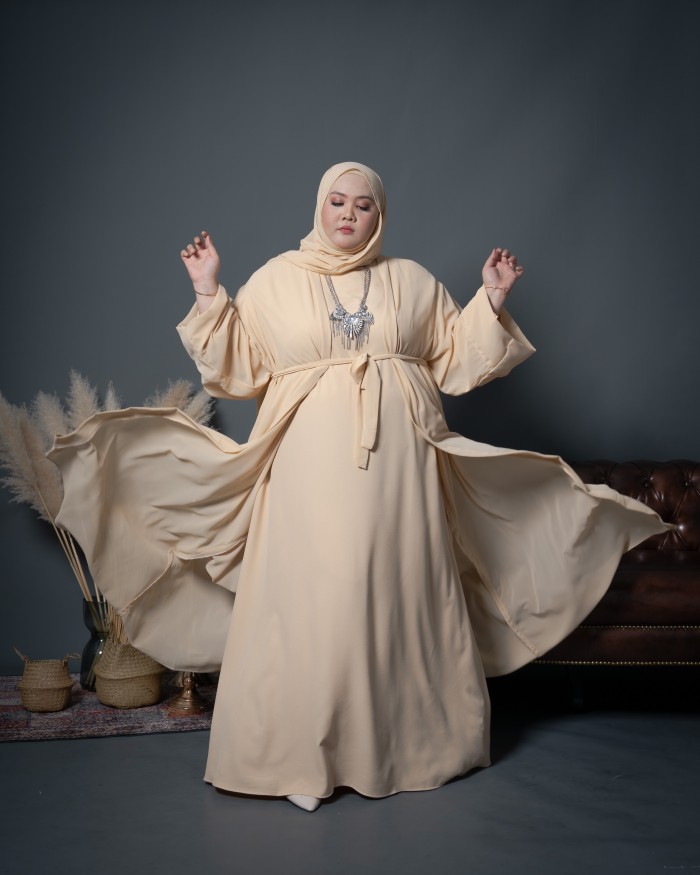 Ammara Abaya Dress (Creamy Beige)