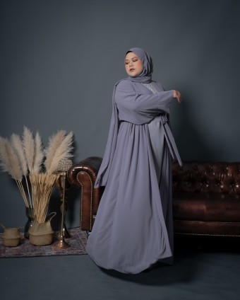 Ammara Abaya Dress (Grey)