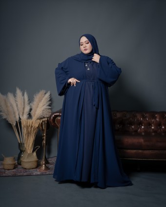 Ammara Abaya Dress (Midnight Blue)
