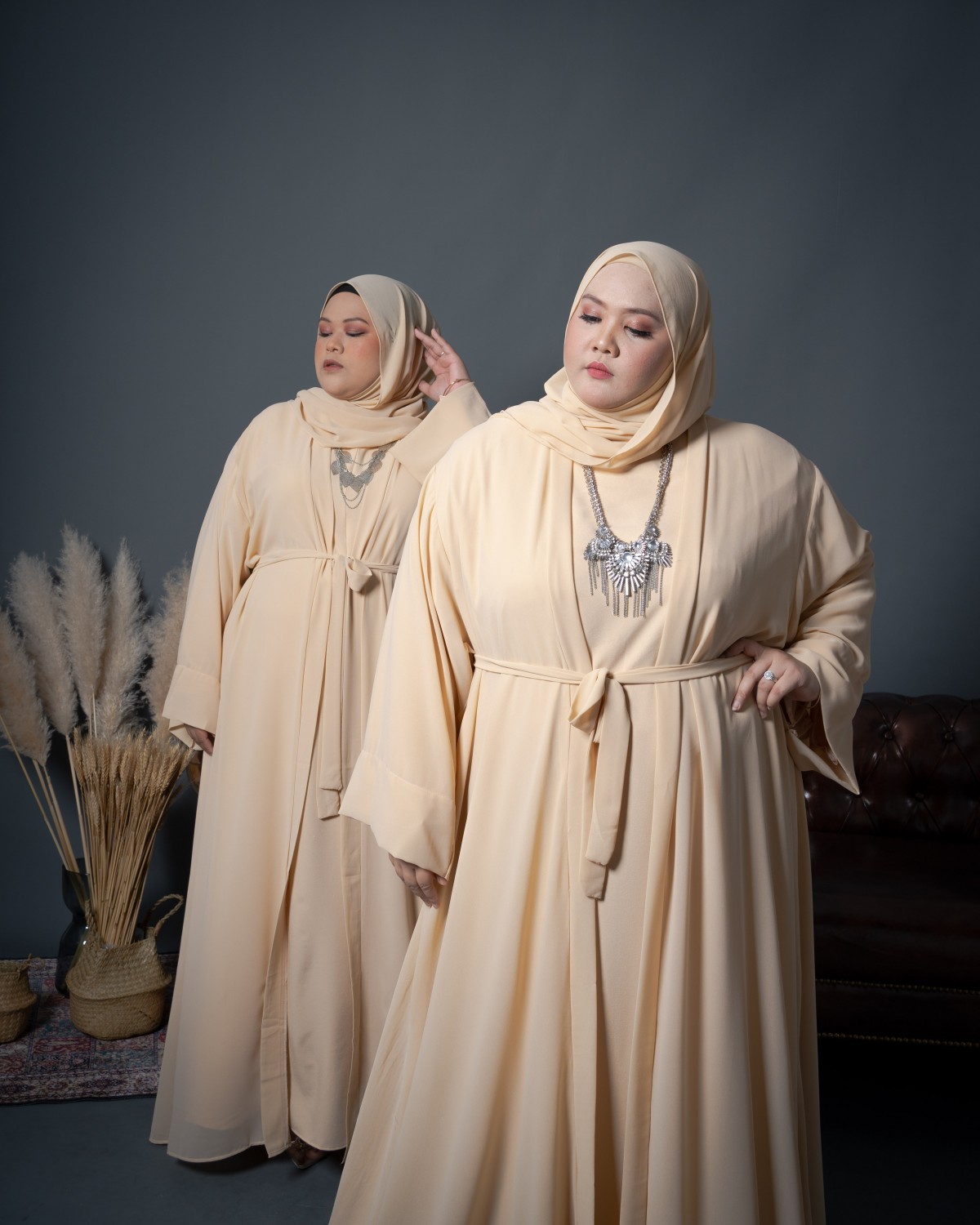 Ammara Abaya Dress (Creamy Beige)