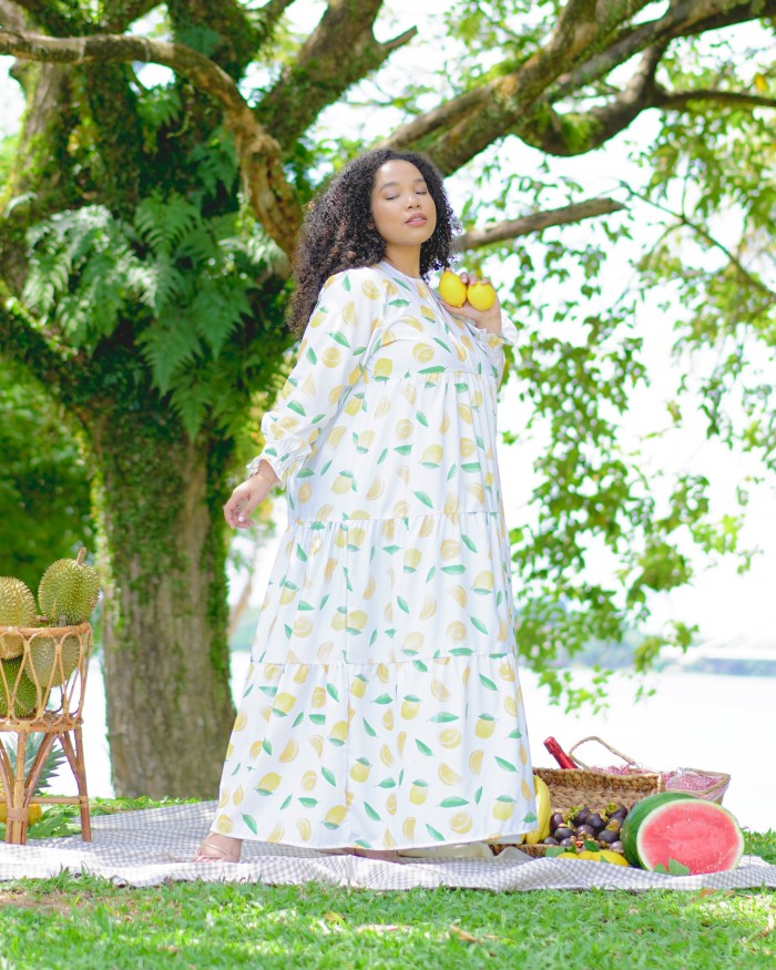 Molly Tropic Dress (Lemon)