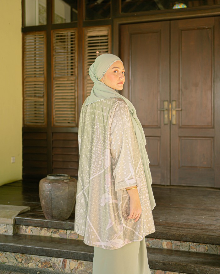 Dian Androyowati Cardigan Dress (Sage Green)