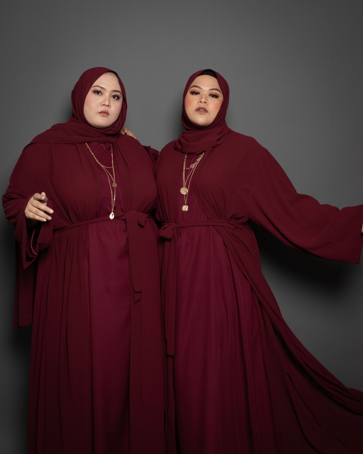 Ammara Abaya Dress (Maroon)