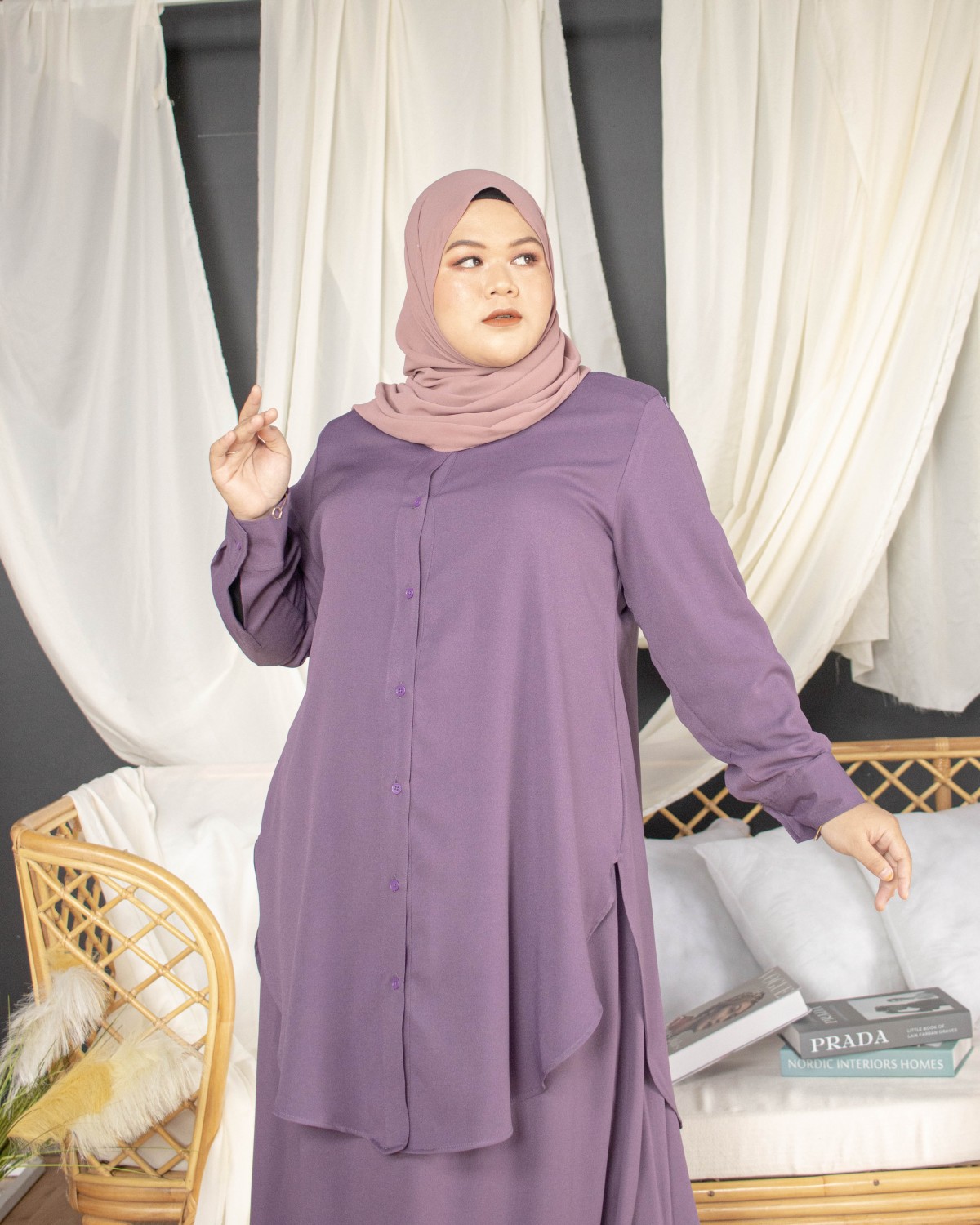 Dania Skirt Suit (Yam Purple)