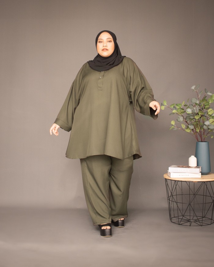 Wafa Suit (Olive Green)