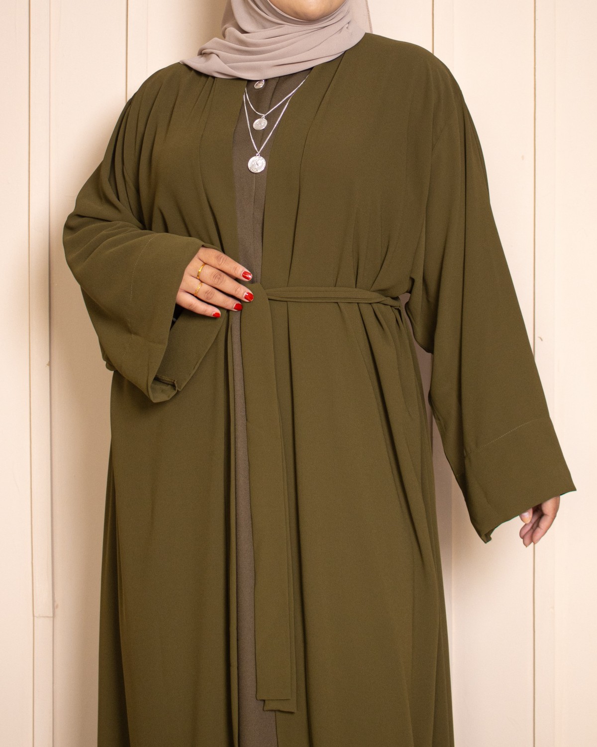 Ammara Abaya Dress (Army Green) **AS-IS