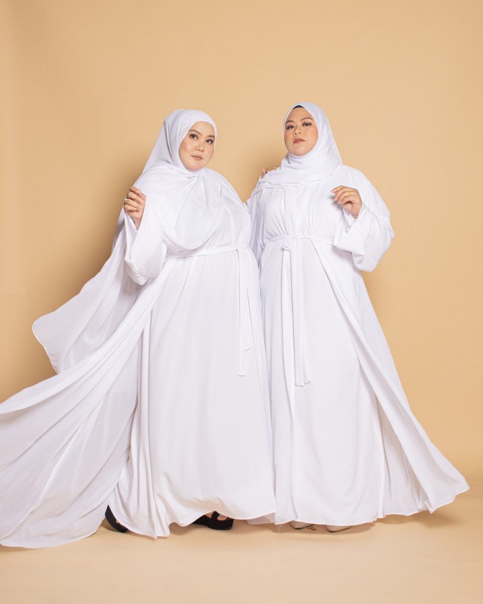 Ammara Abaya Dress (White)