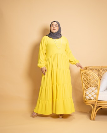 Melody Tiered Dress (Yellow)