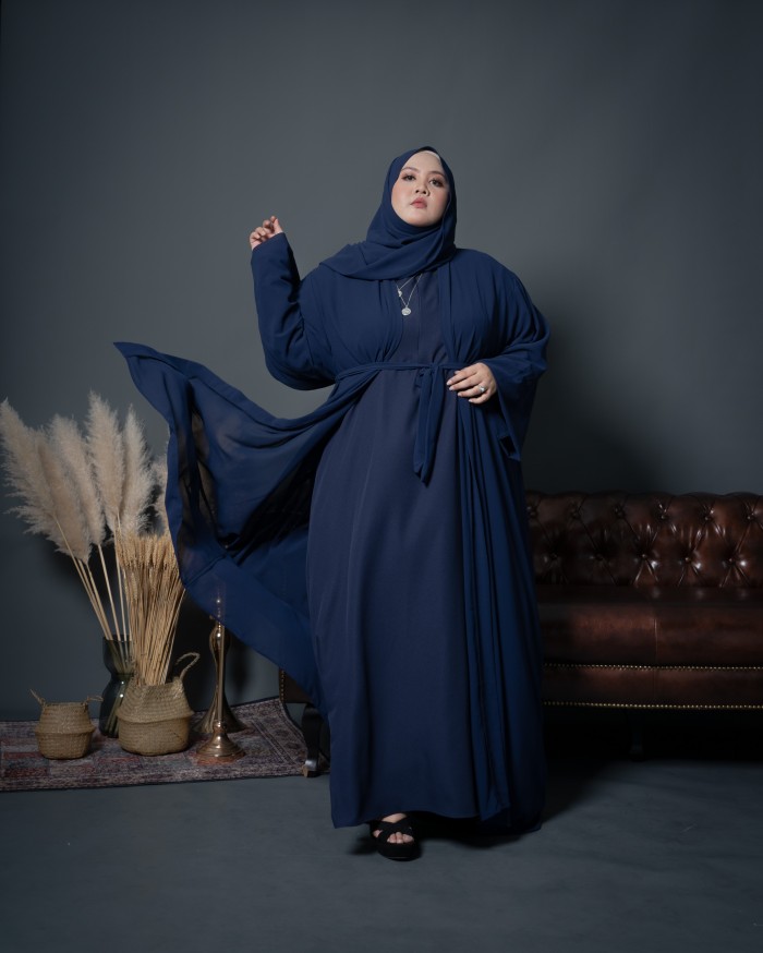 Ammara Abaya Dress (Midnight Blue)