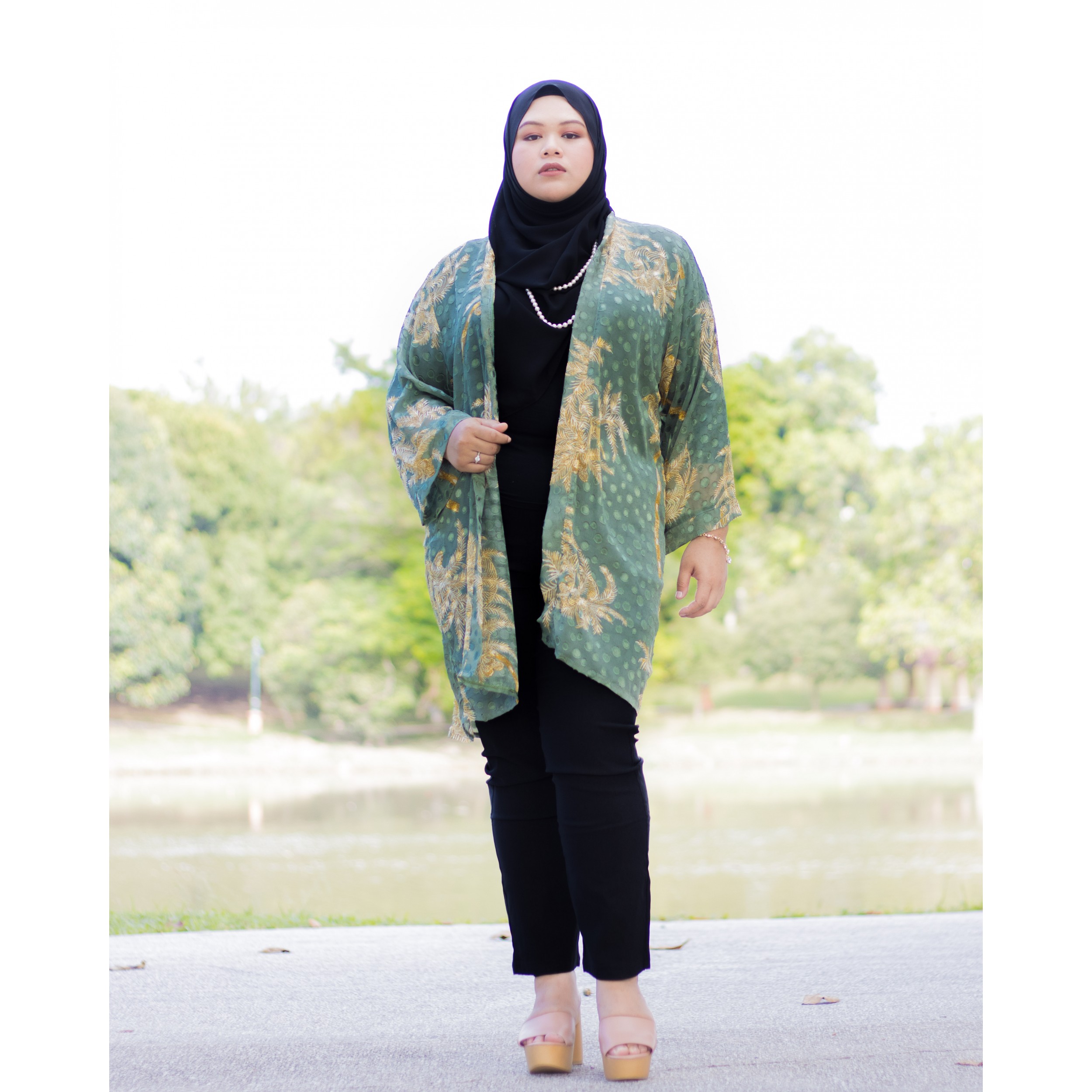 Mayra Kimono Cardigan (Sage Green)